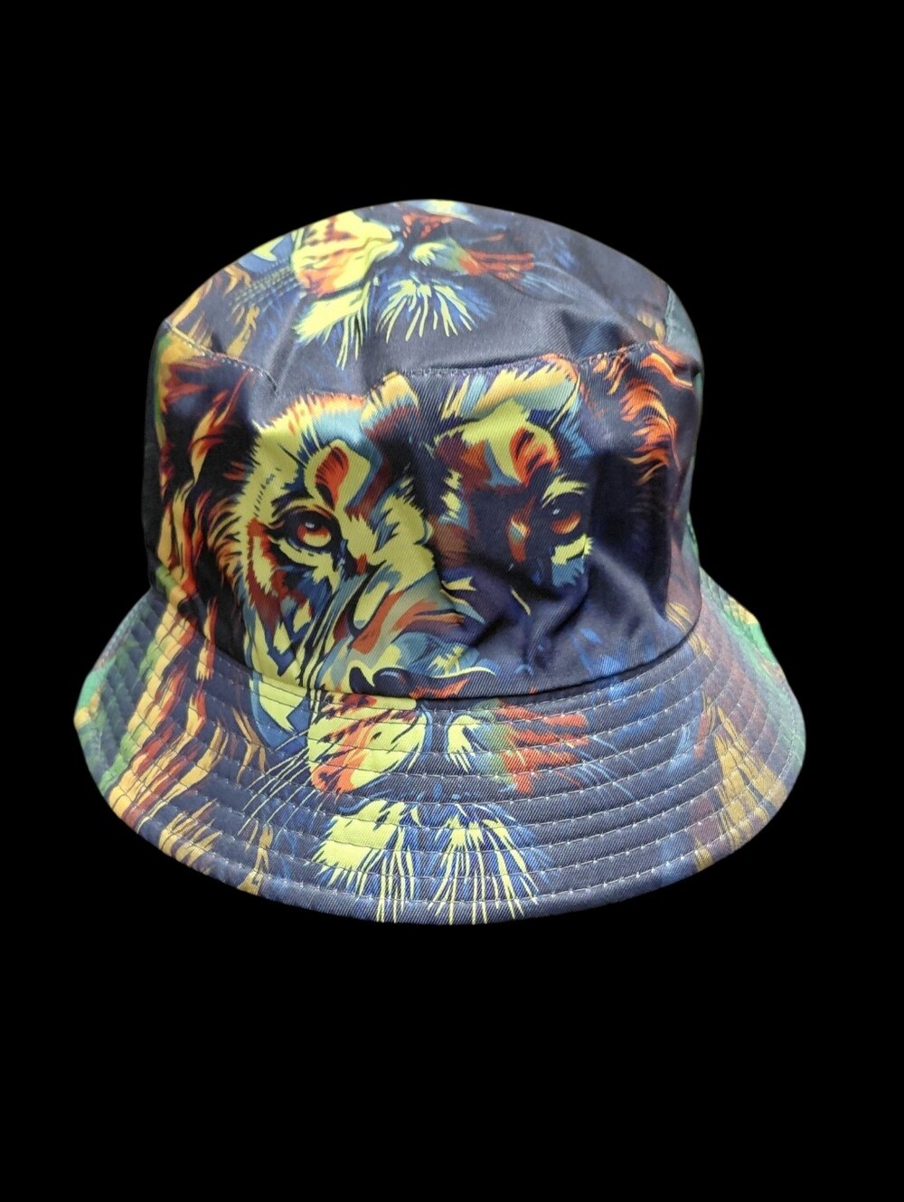 Lion Face Print Reversible Bucket Hat Unisex 22"/23" - Picture 4 of 5